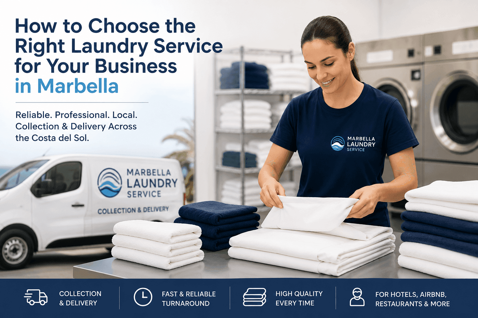 Professional laundry service in Marbella for businesses